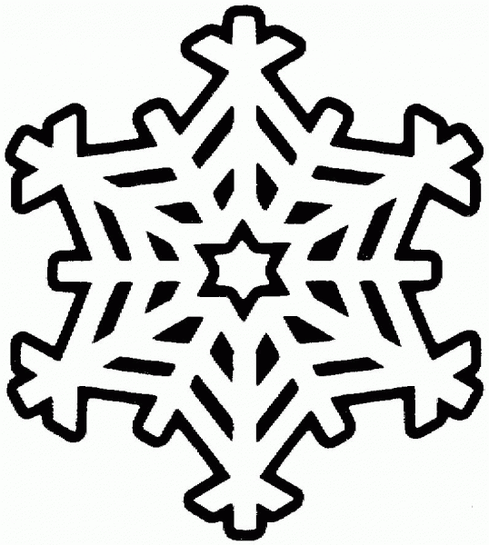 Snowflake coloring page image