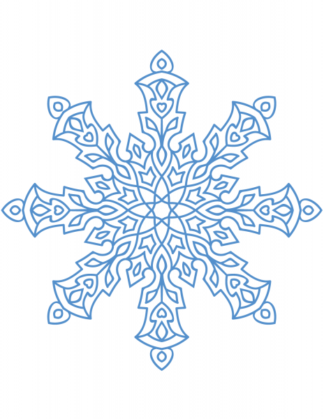 Snowflake coloring page image