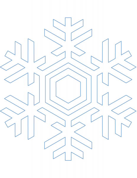 Snowflake coloring page image