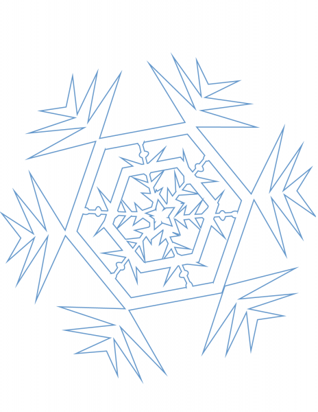 Snowflake coloring page image