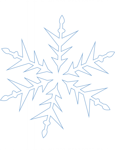 Snowflake coloring page image
