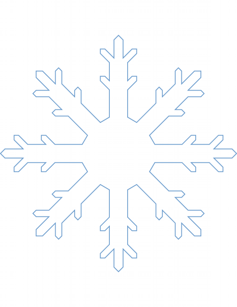 Snowflake coloring page image