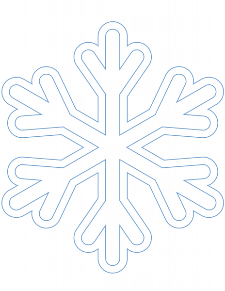 Snowflake coloring page image