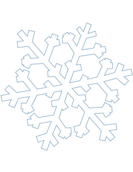 Snowflake coloring page image