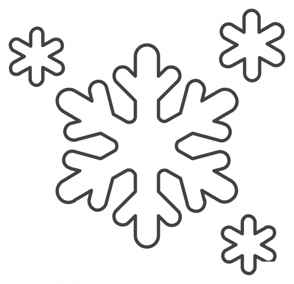 Snowflake coloring page image