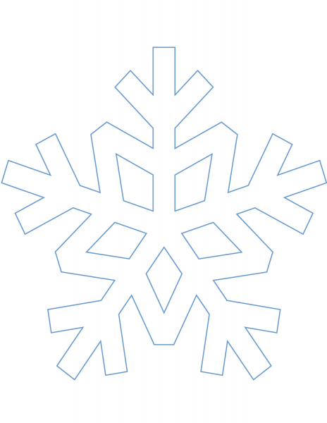 Snowflake coloring page image