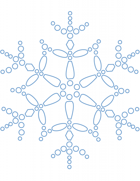 Snowflake coloring page image