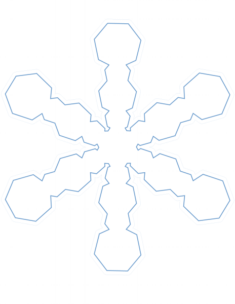 Snowflake coloring page image