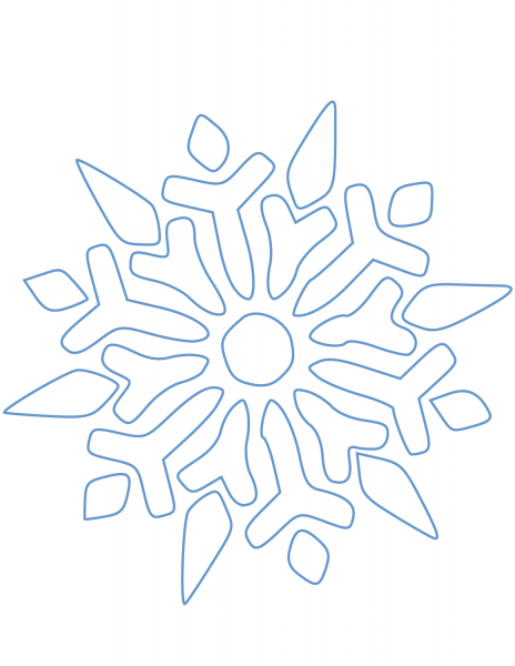 Snowflake coloring page image