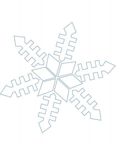 Snowflake coloring page image