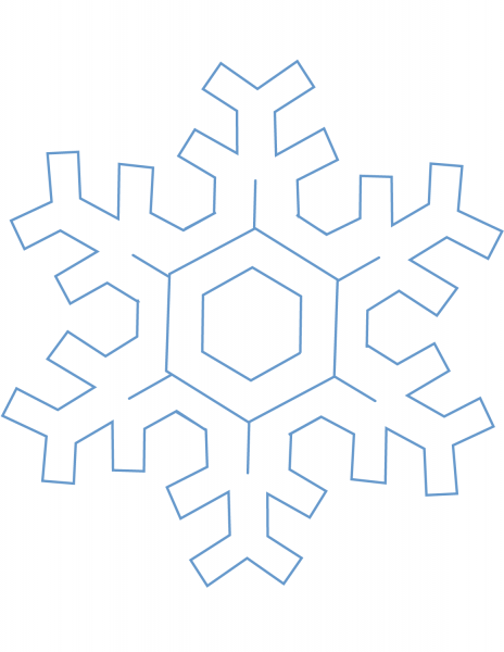 Snowflake coloring page image