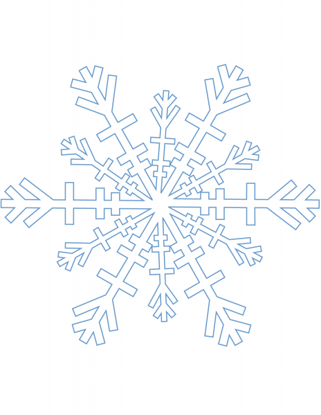 Snowflake coloring page image