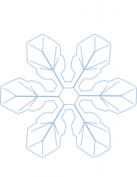 Snowflake coloring page image