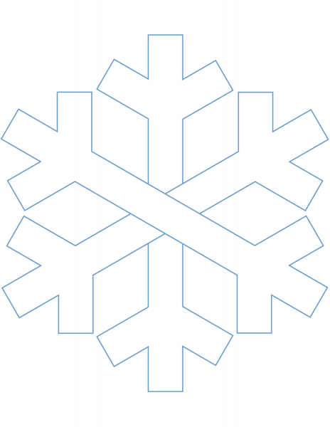 Snowflake coloring page image