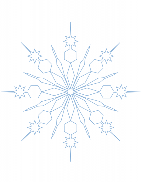 Snowflake coloring page image