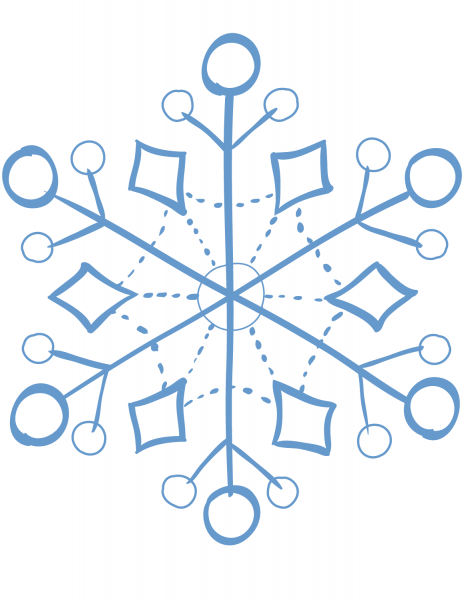 Snowflake coloring page image