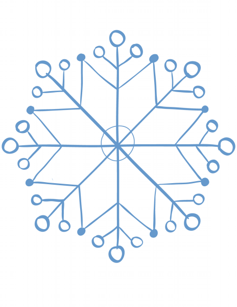 Snowflake coloring page image