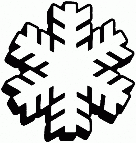 Snowflake coloring page image