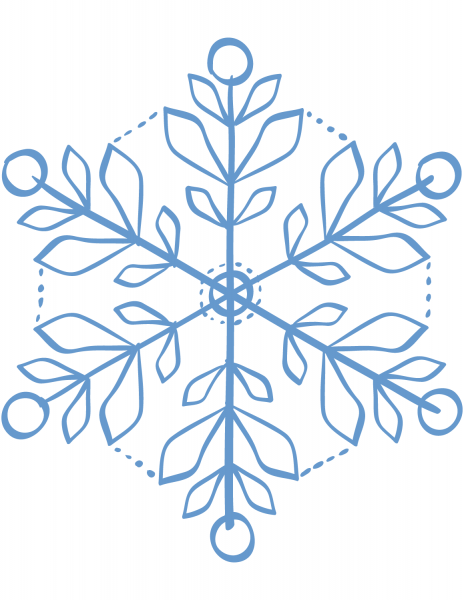 Snowflake coloring page image