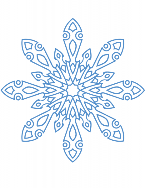 Snowflake coloring page image