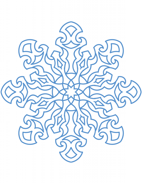 Snowflake coloring page image