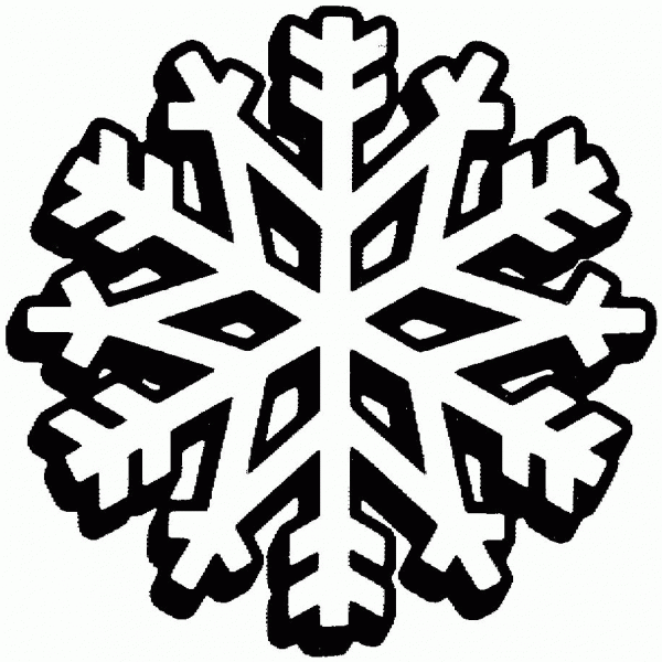 Snowflake coloring page image