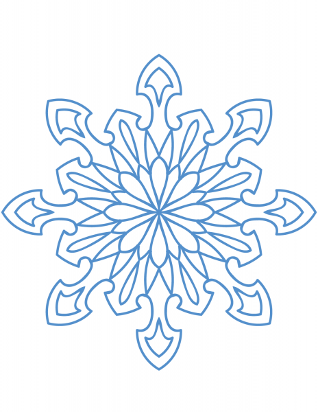 Snowflake coloring page image