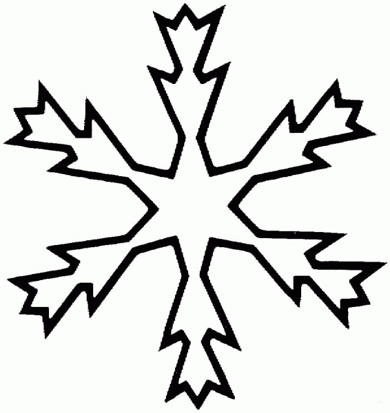 Snowflake coloring page image