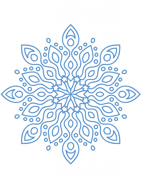 Snowflake coloring page image