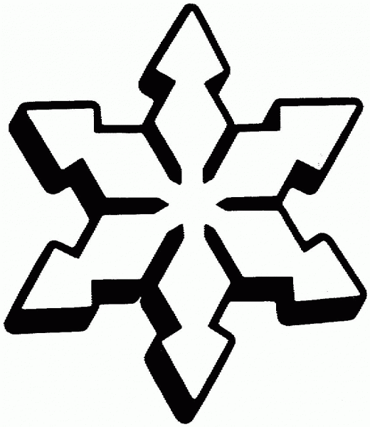 Snowflake coloring page image
