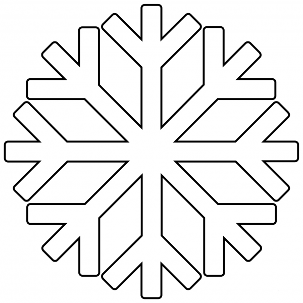 Snowflake Emoji coloring page image