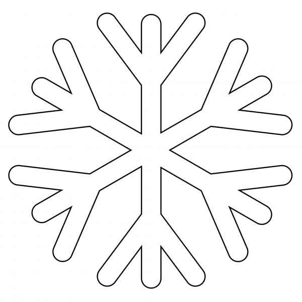 Snowflake Emoji coloring page image
