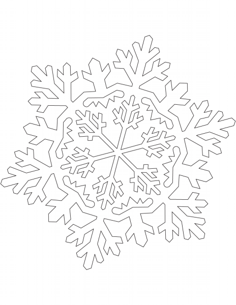 Snowflake in the Snowflake Ornament coloring page image