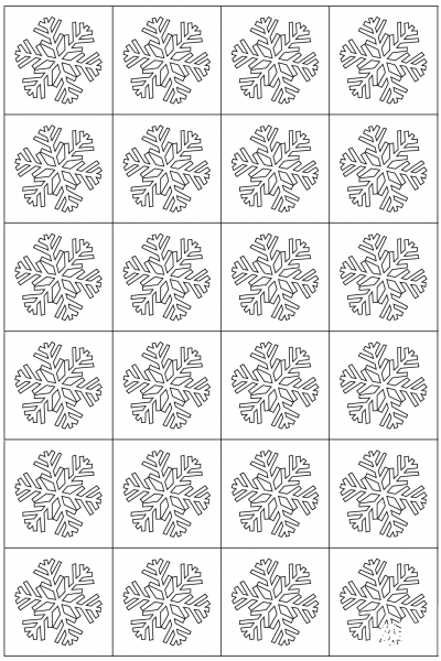 Snowflake Pattern coloring page image