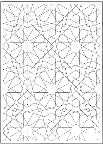 Snowflakes Pattern coloring page image