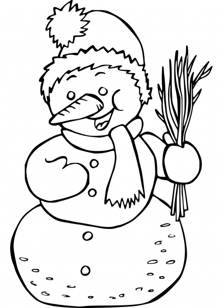 Snowman coloring page image