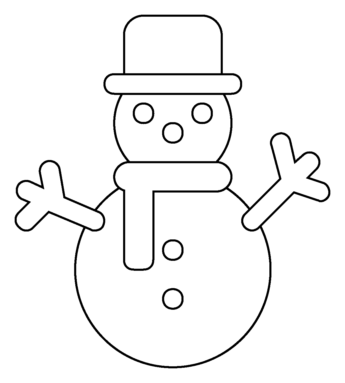 Snowman Without Snow Emoji coloring page - ColouringPages