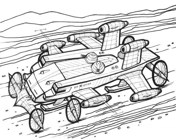 Snowspeeder 4x4 Vehicle Coloring Page - Colouringpages