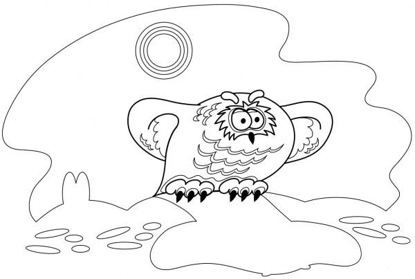 Snowy Owl coloring page image