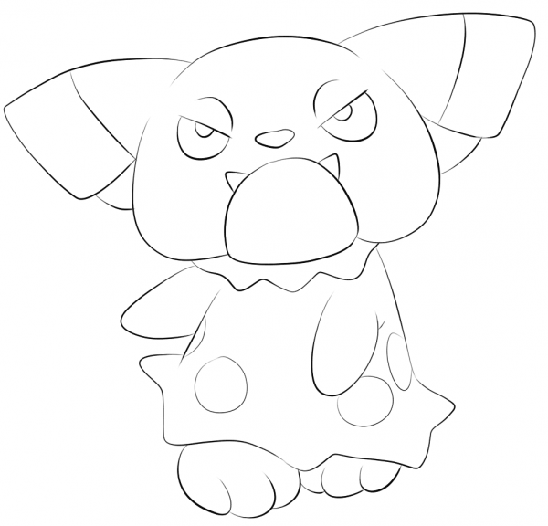 Snubbull coloring page image
