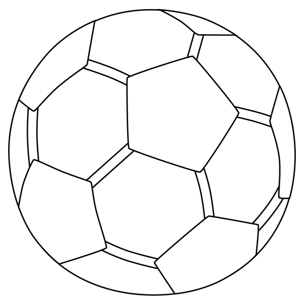 Soccer Ball Emoji coloring page image