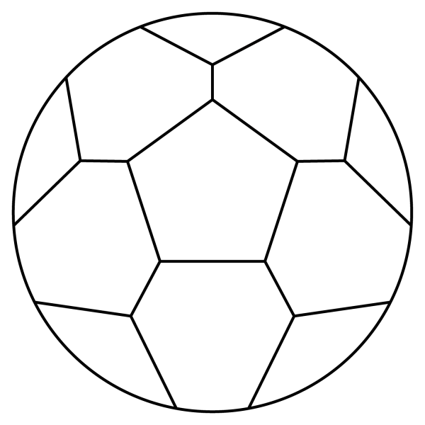 Soccer Ball Emoji coloring page image