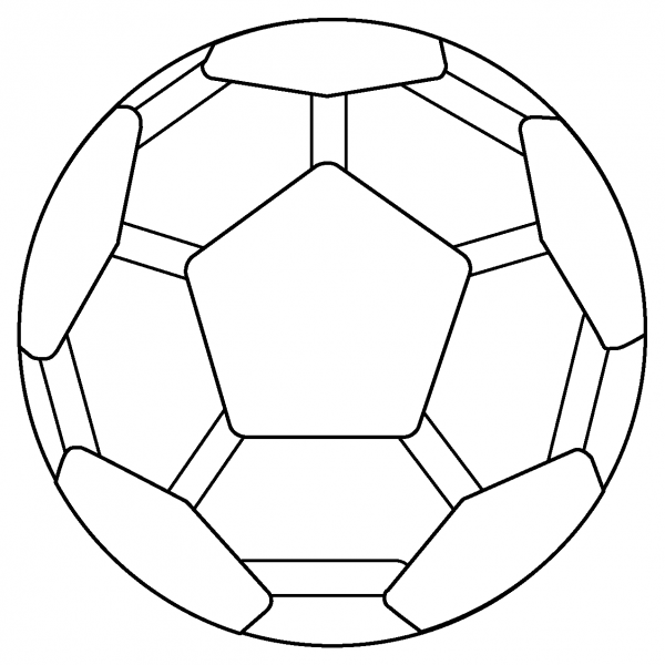 Soccer Ball Emoji coloring page image