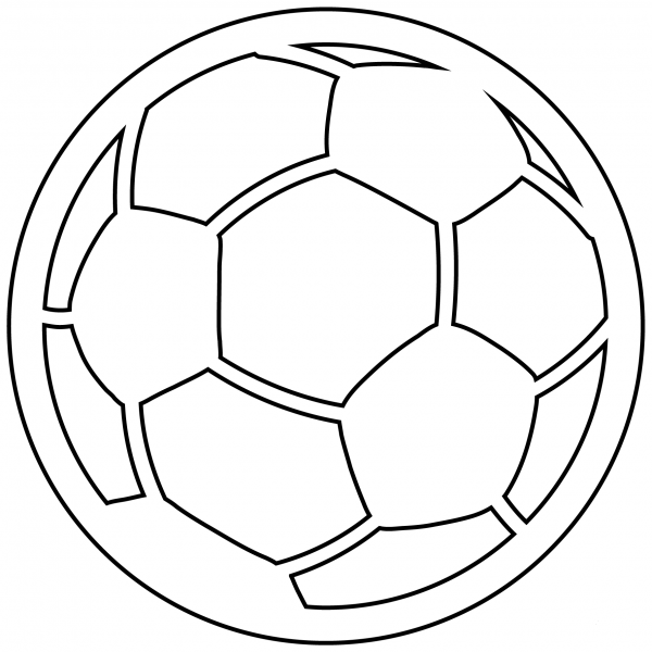 Soccer Ball Emoji coloring page image