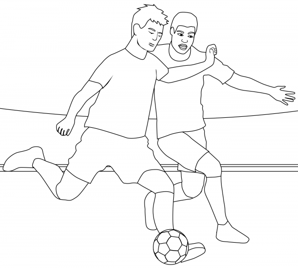 Soccer Football coloring page image