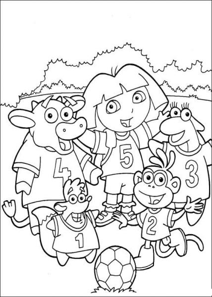 Soccer Team  coloring page image