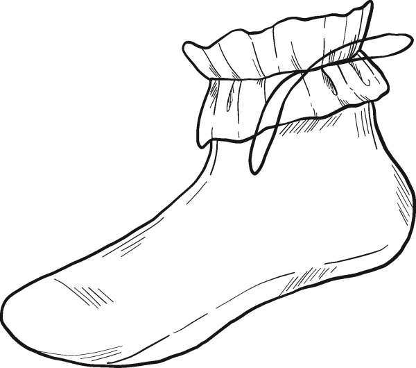 Sock coloring page image