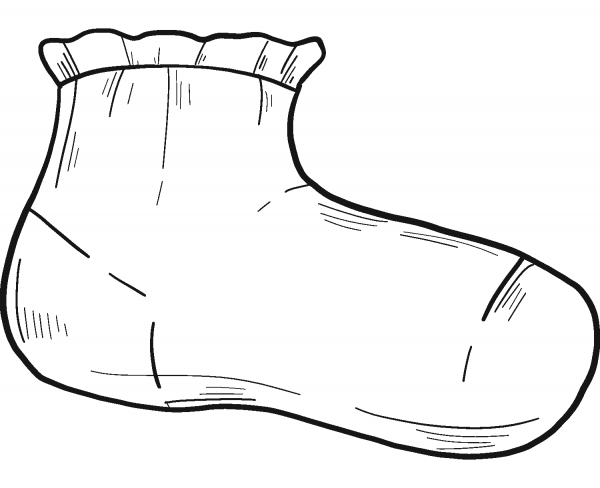 Sock coloring page image