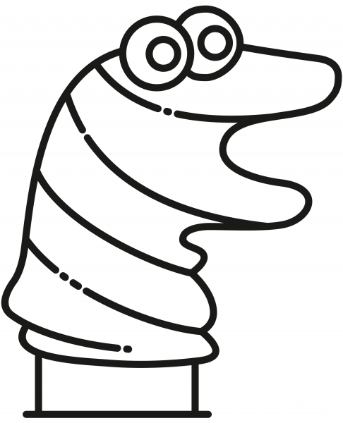 Sock Puppet coloring page image