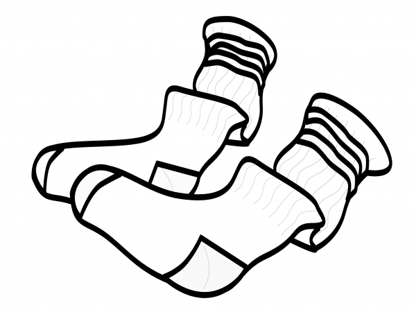 Socks coloring page image